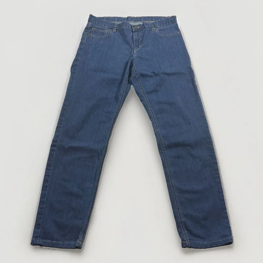 Dearborn Denim Jeans Straight Leg Women’s 33 x 29 Med Wash Stretch Made in USA